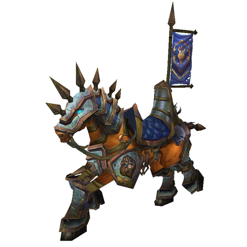 Blue-Gold Armoured War Steed