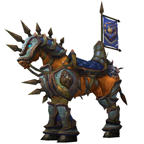 Blue-Gold Armoured War Steed