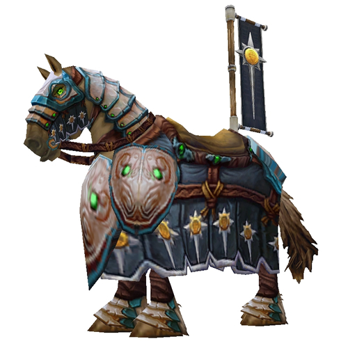 Crusader's Black Warhorse