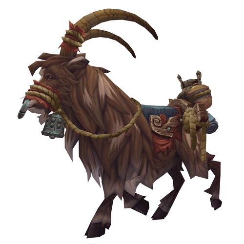Spotted Brown Riding Goat