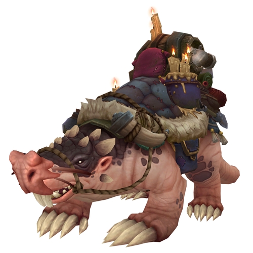 Outfitted Pink Mole Mount