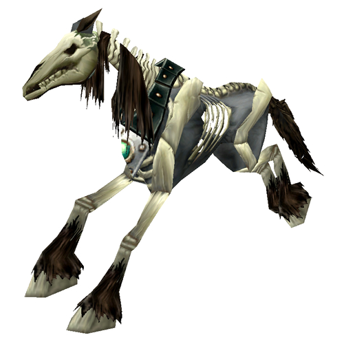 Unsaddled Grey Skeletal Horse