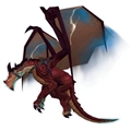 Tattooed Red Stormdrake